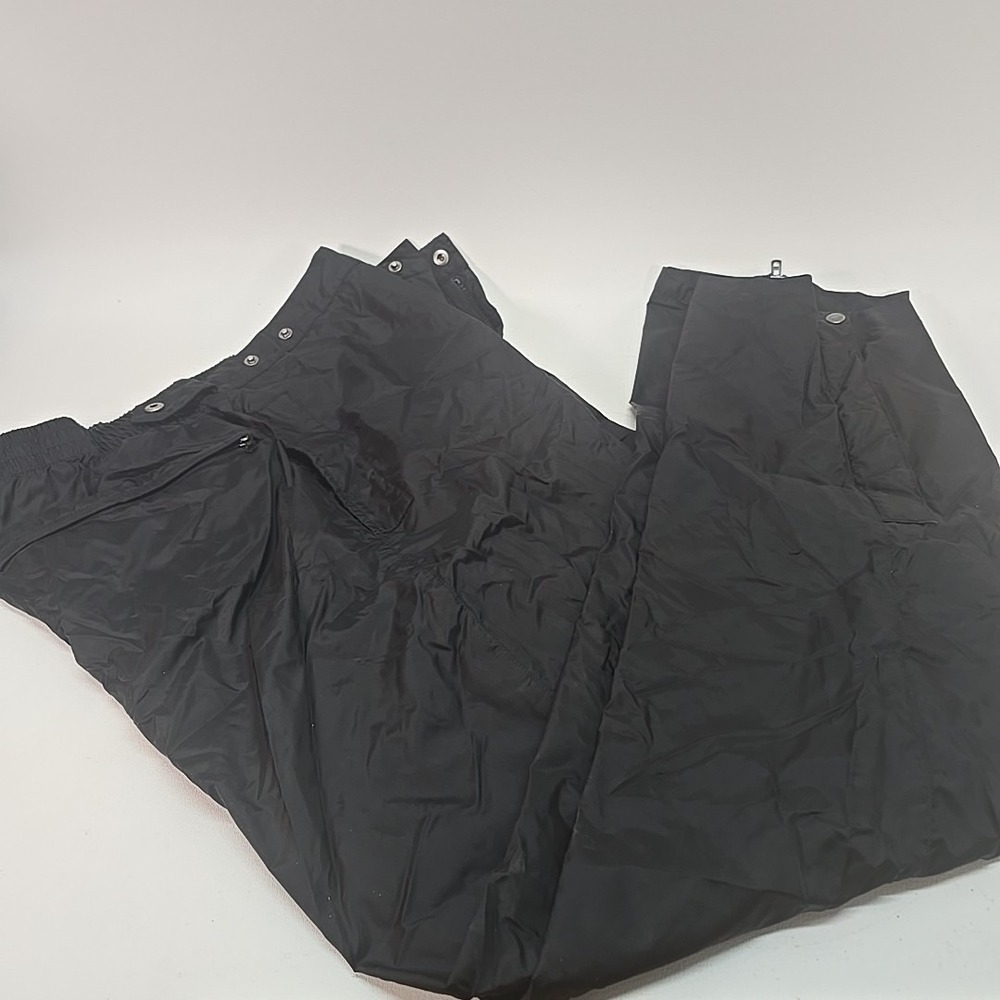 Acuity Men's Rain Wind Pants Black Size L Zip Ankles Adjustable Waist 31" Inseam